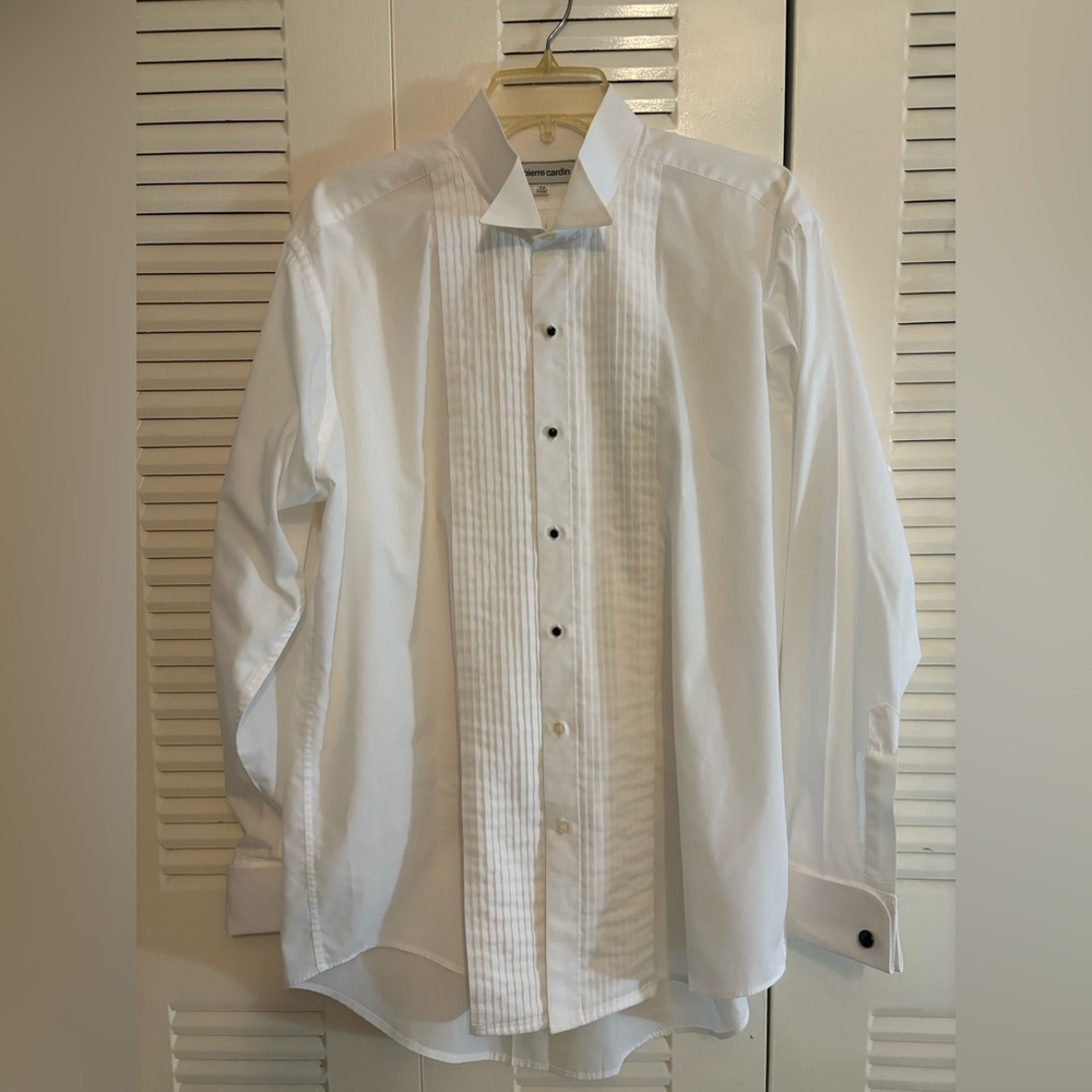 VINTAGE PIERRE CARDIN Mens Tuxedo Dress Shirt